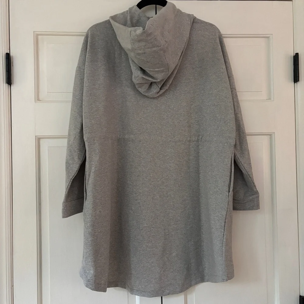 Refka Women's Casual Gray Utility Jacket Full Zip‎ Hooded Sweatshirt Size US 10